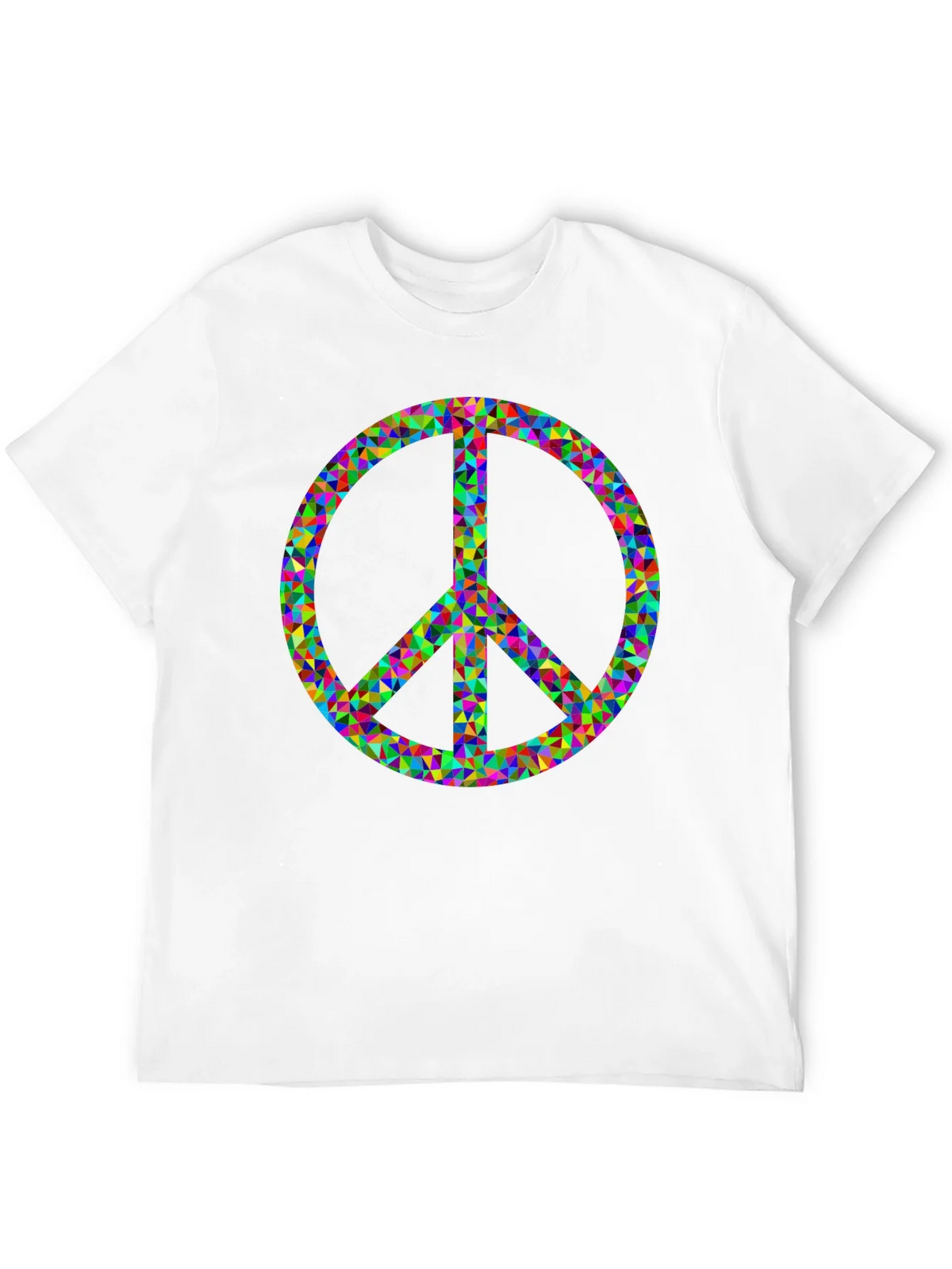 Peace Sign Graphic Tee - Black Cotton Comfort product image 11
