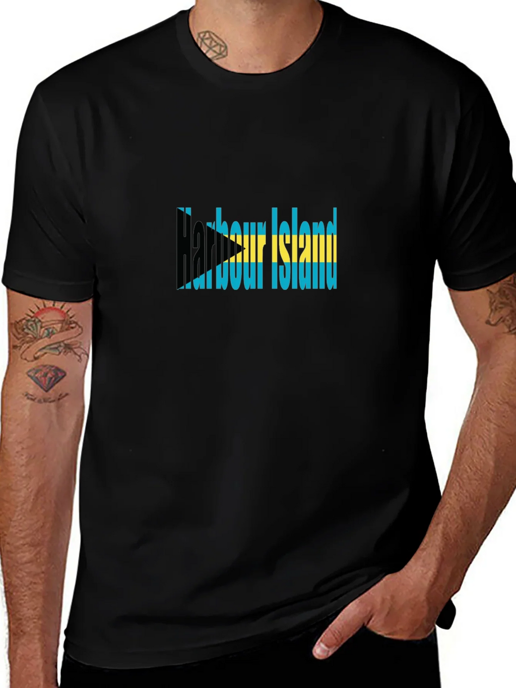 Harbour Island Bahamas Flag Graphic Tee product image 1