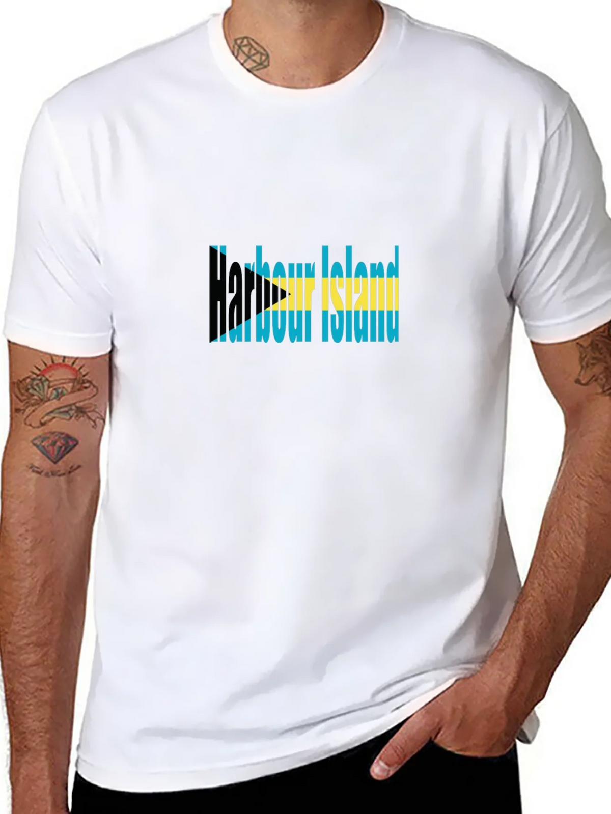 Harbour Island Bahamas Flag Graphic Tee product image 7