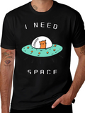 I Need Space Cat UFO Graphic Tee product image 1