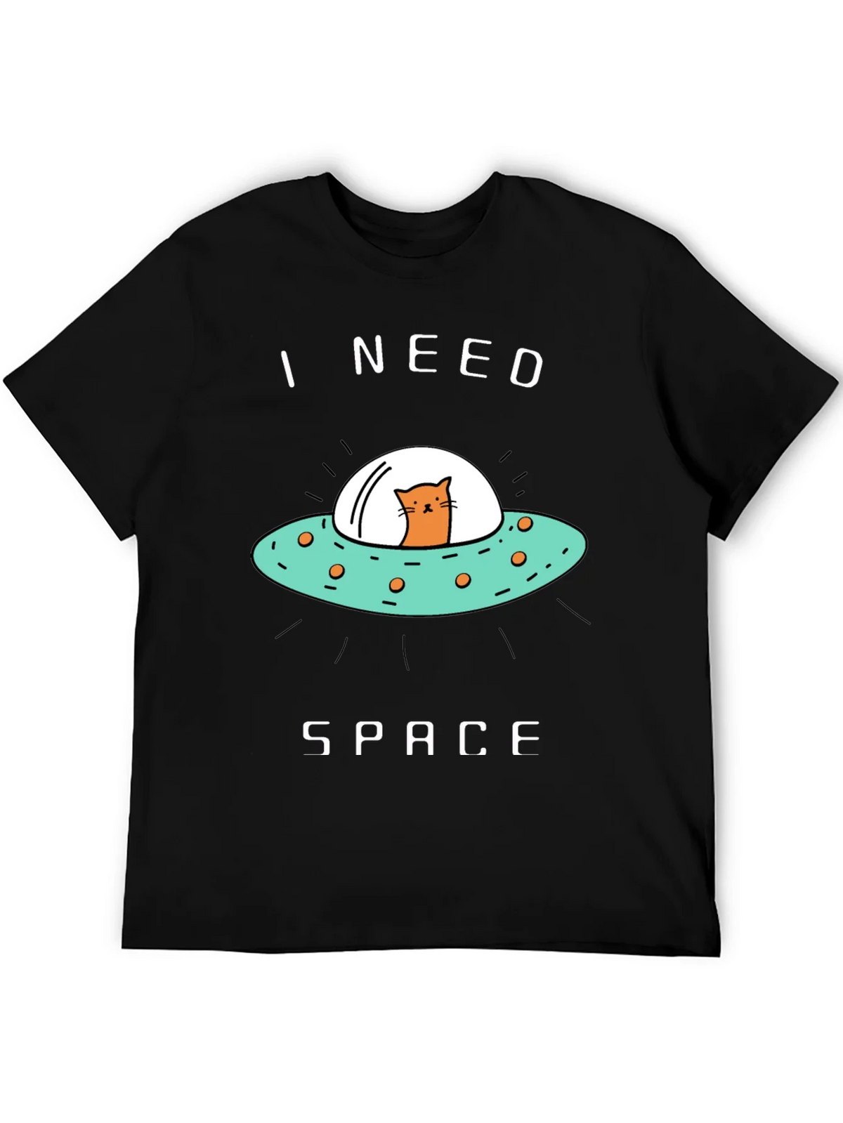 I Need Space Cat UFO Graphic Tee product image 4