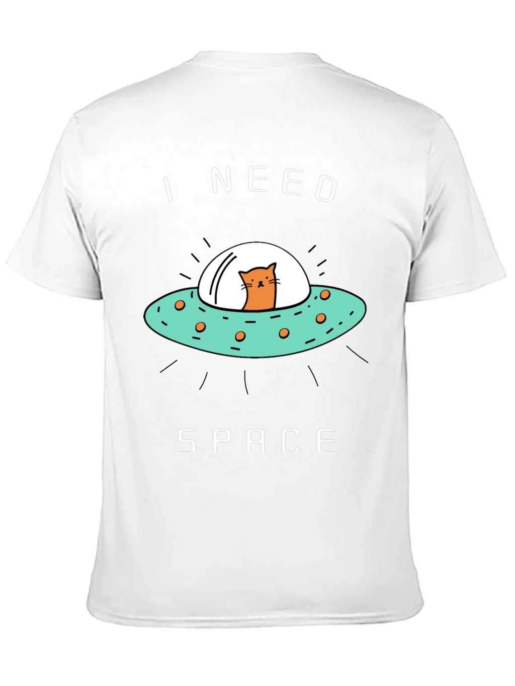 I Need Space Cat UFO Graphic Tee product image 8