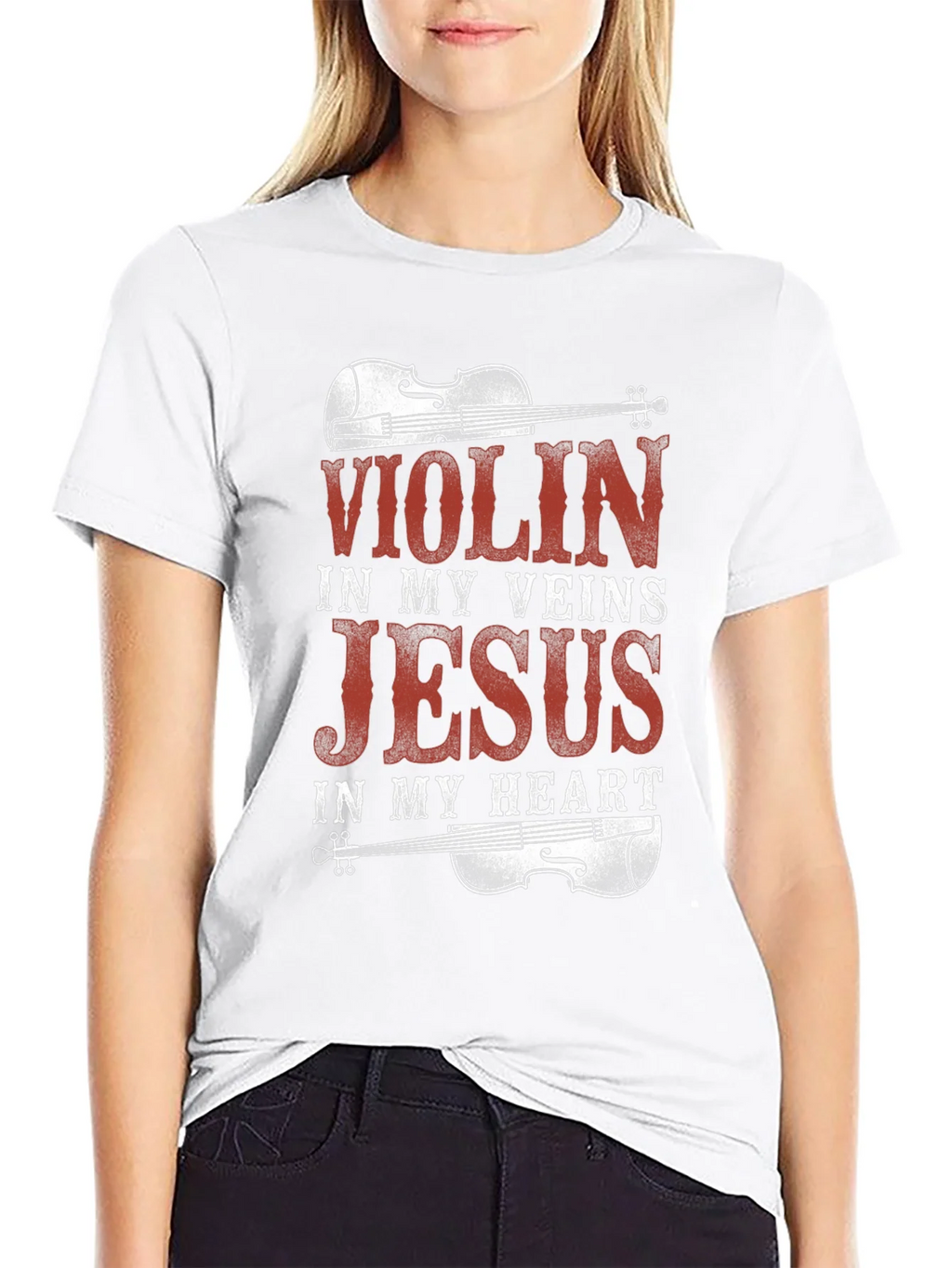 Violin Jesus Graphic Tee product image 8
