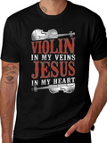 Violin Jesus Graphic Tee product image 1