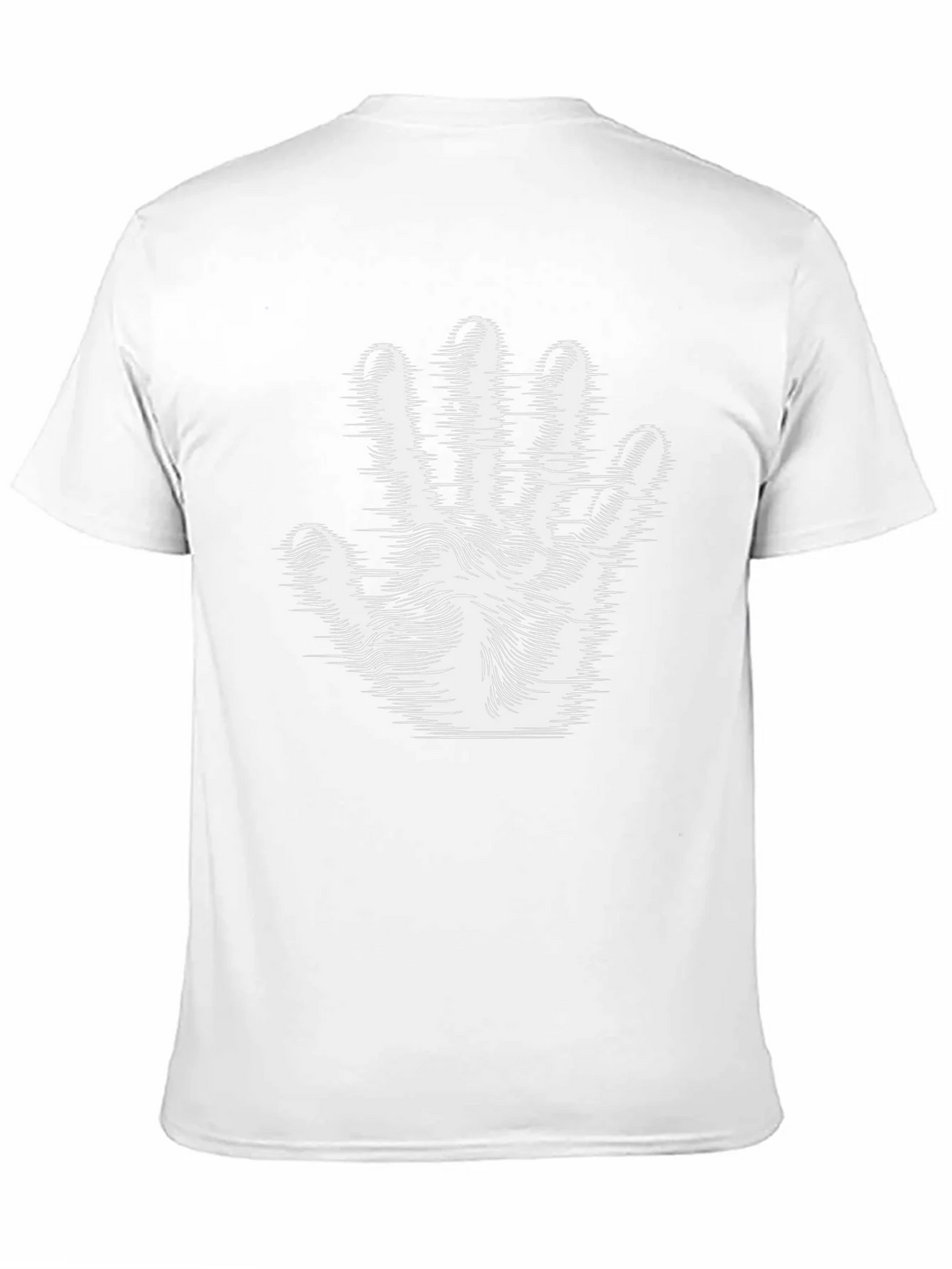 Optical Illusion Hand Print Black T-Shirt product image 10