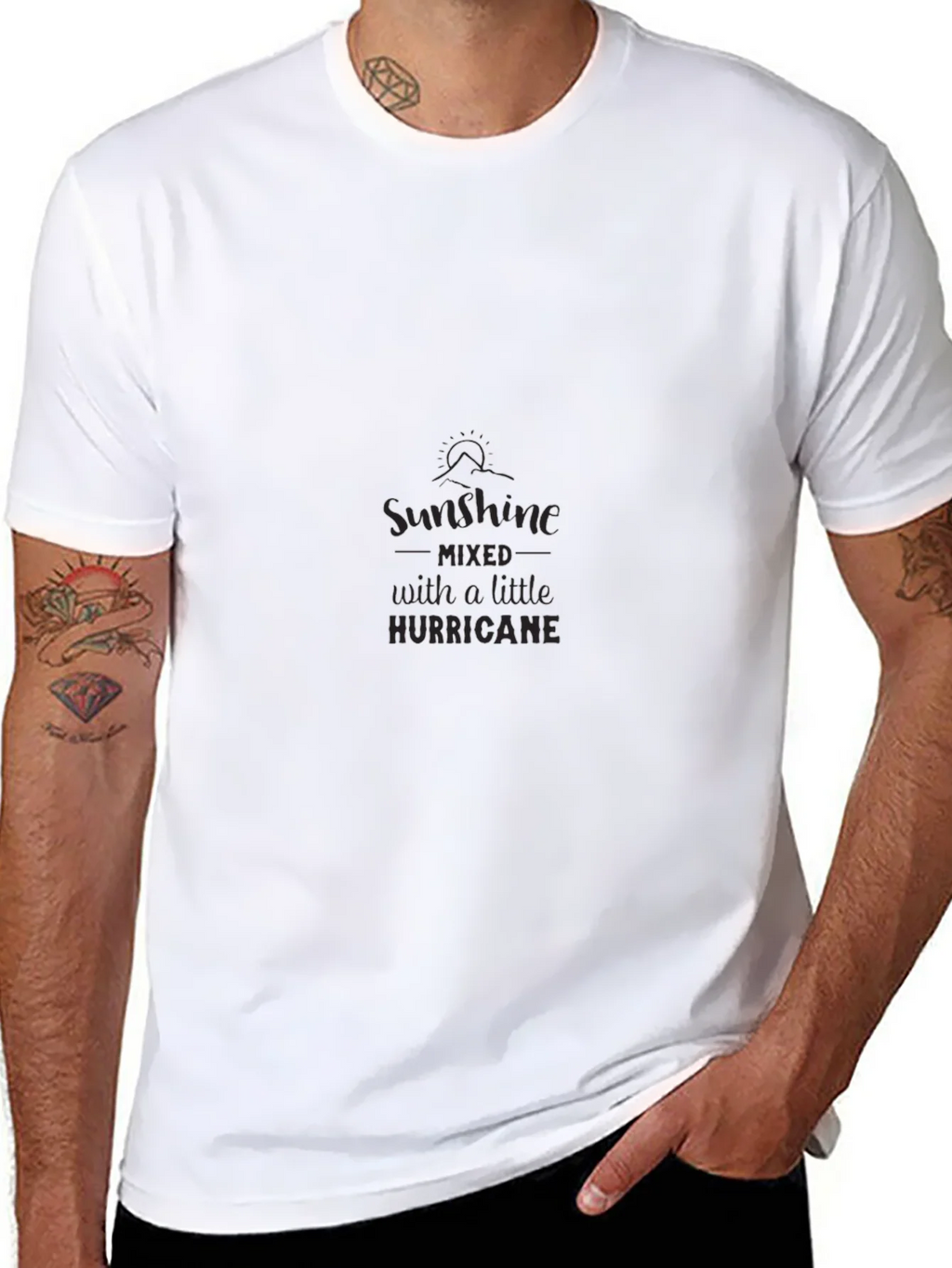 Sunshine & Hurricane Graphic Black T-Shirt product image 7