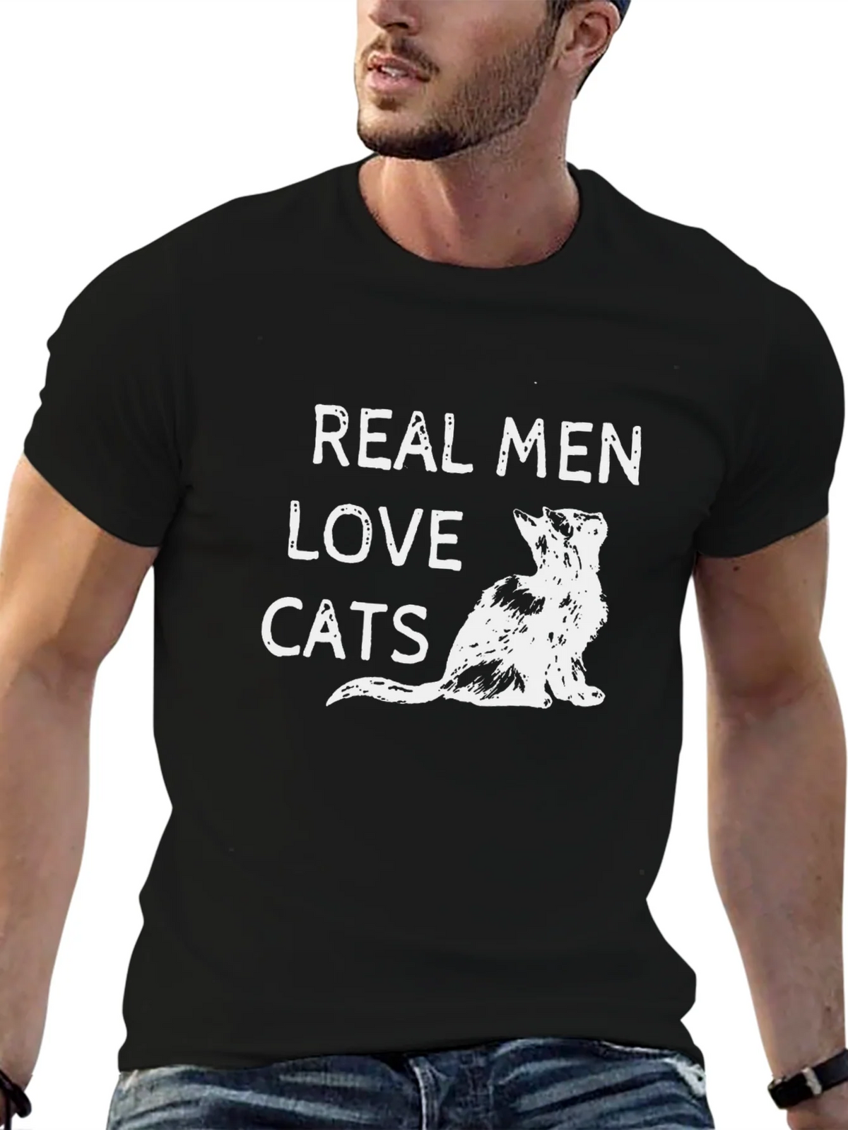 Real Men Love Cats Graphic T-Shirt product image 6