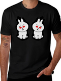 Sad Bunny Graphic Tee - Black Cotton Blend product image 1