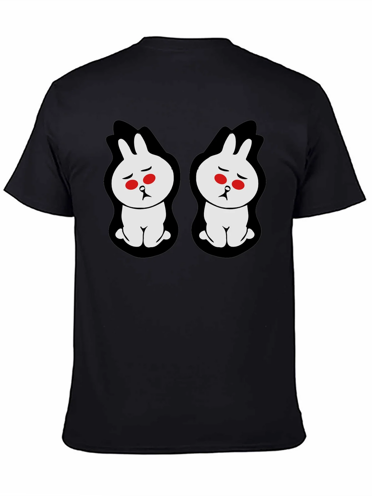 Sad Bunny Graphic Tee - Black Cotton Blend product image 4