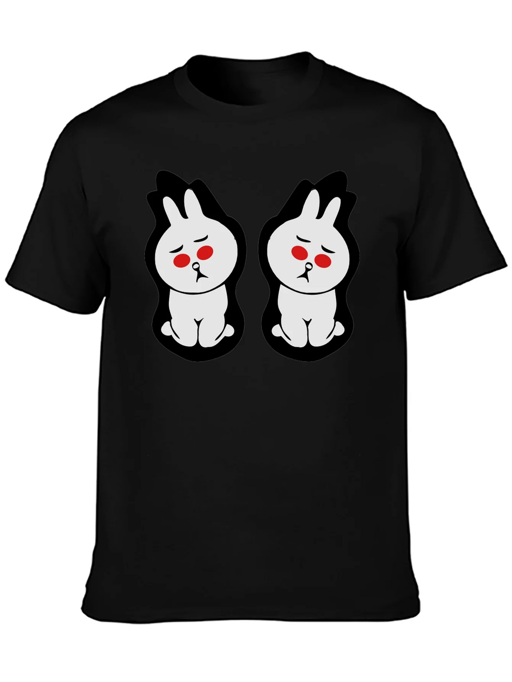 Sad Bunny Graphic Tee - Black Cotton Blend product image 3