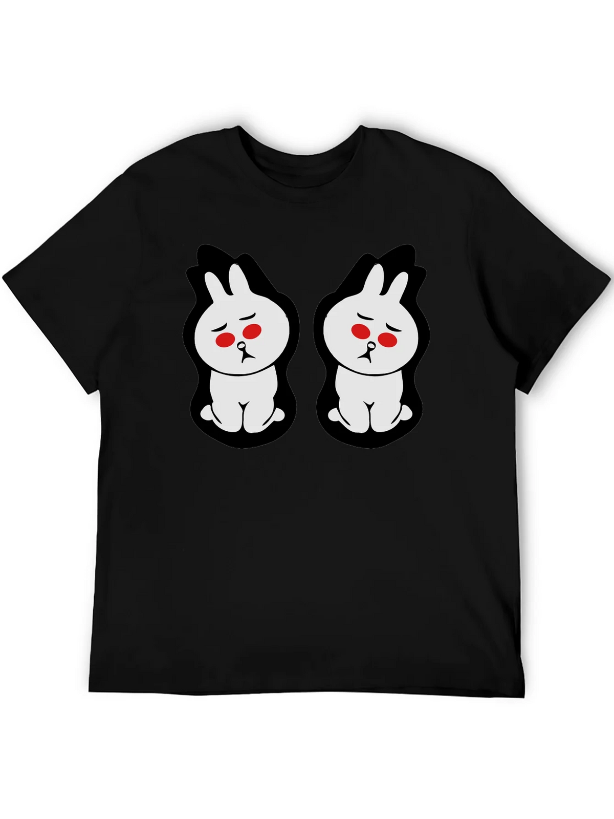 Sad Bunny Graphic Tee - Black Cotton Blend product image 5