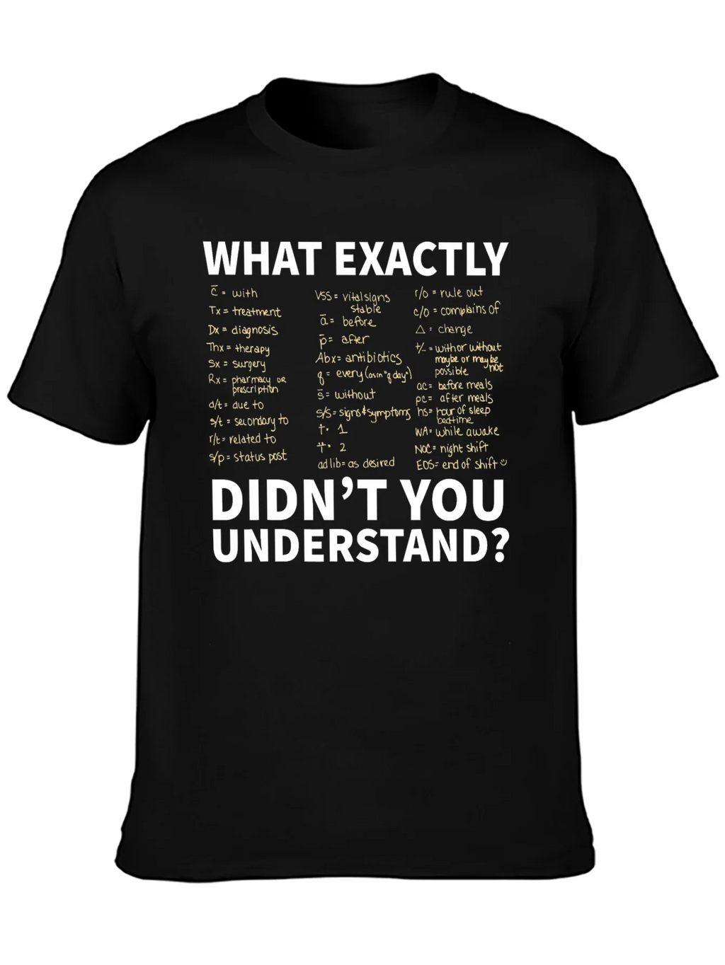 Medical Abbreviation T-Shirt: What Exactly Didnt You product image 3