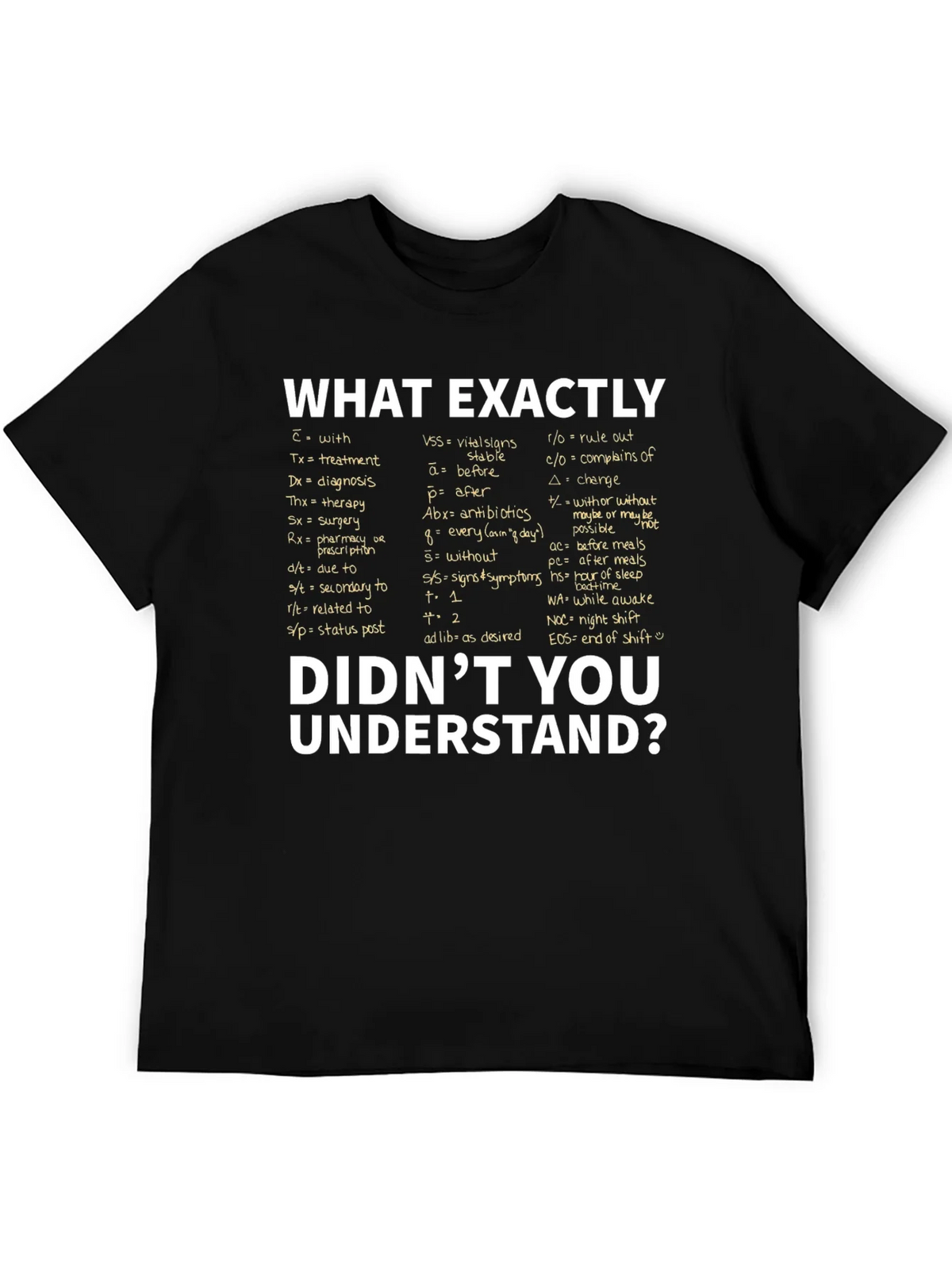Medical Abbreviation T-Shirt: What Exactly Didnt You product image 5