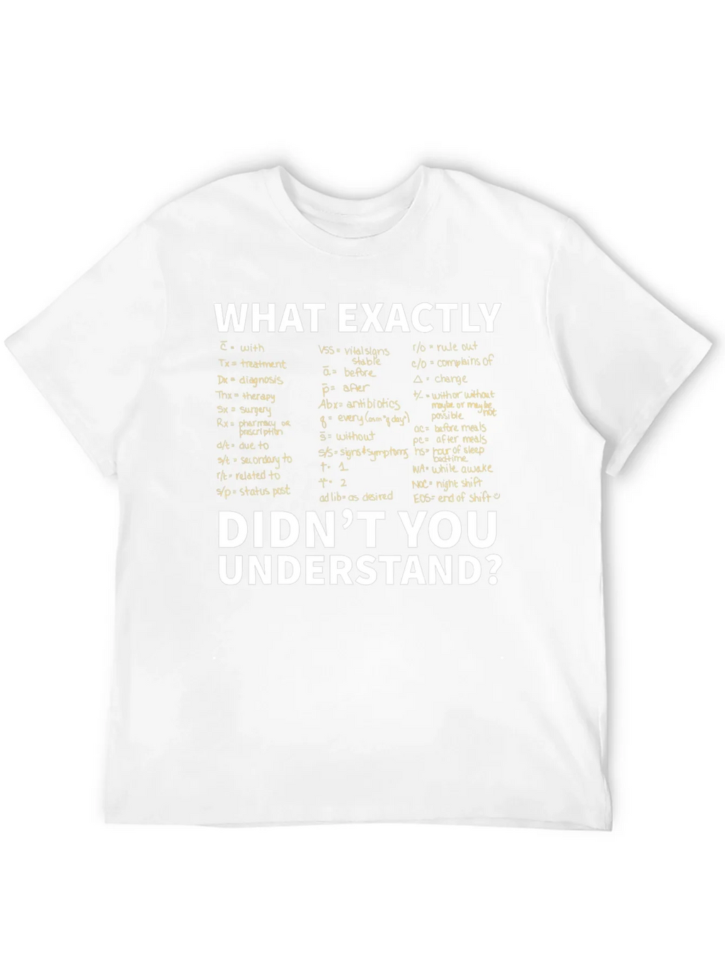 Medical Abbreviation T-Shirt: What Exactly Didnt You product image 9