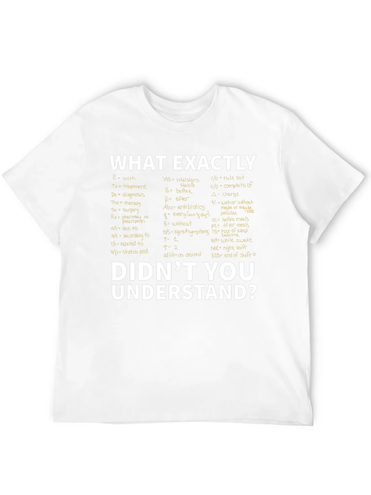 Medical Abbreviation T-Shirt: What Exactly Didnt You product image 9