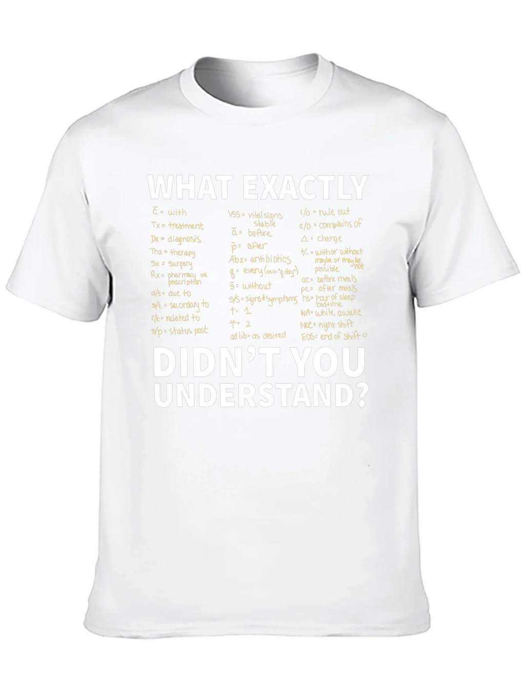 Medical Abbreviation T-Shirt: What Exactly Didnt You product image 7