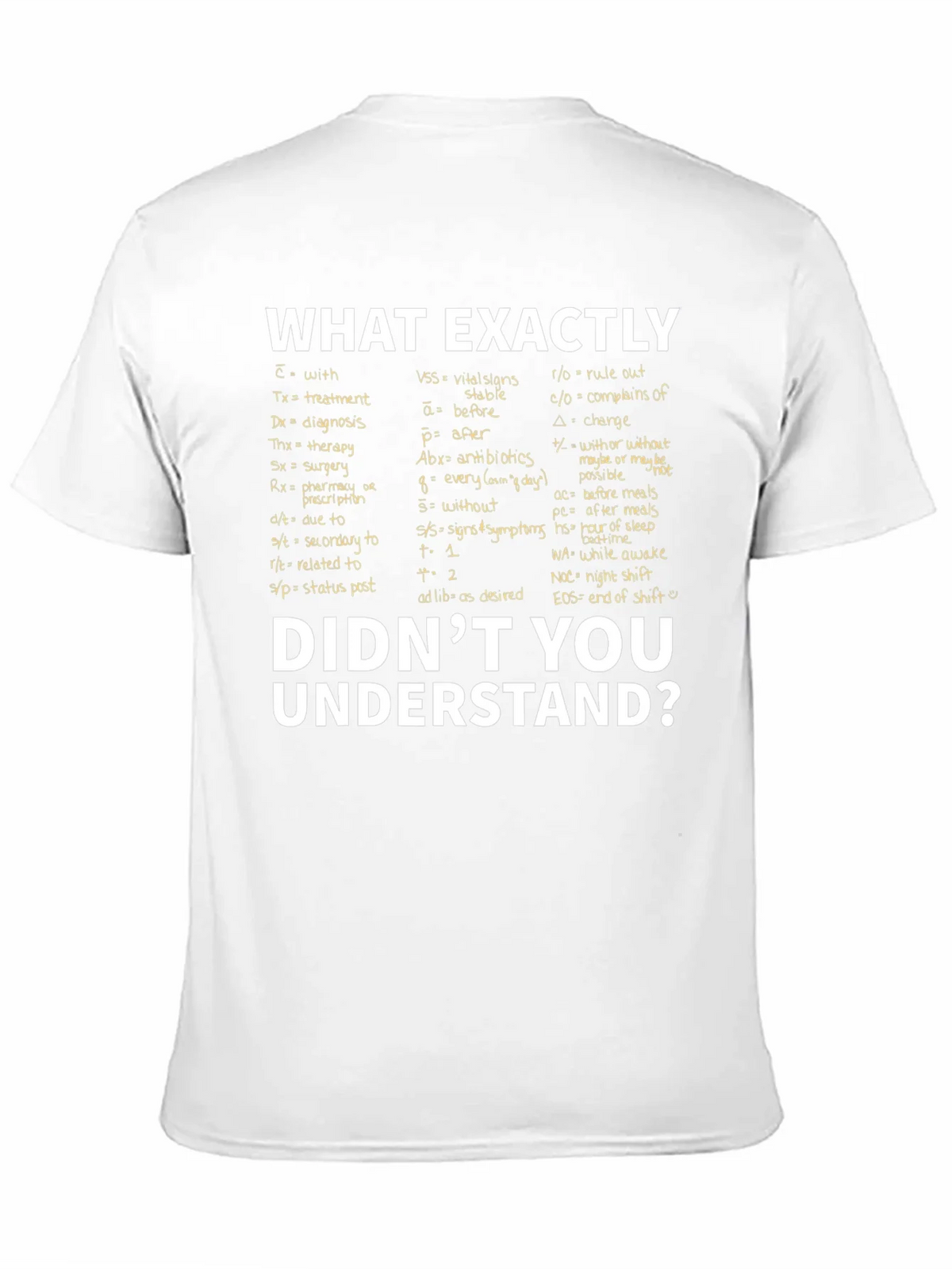 Medical Abbreviation T-Shirt: What Exactly Didnt You product image 8