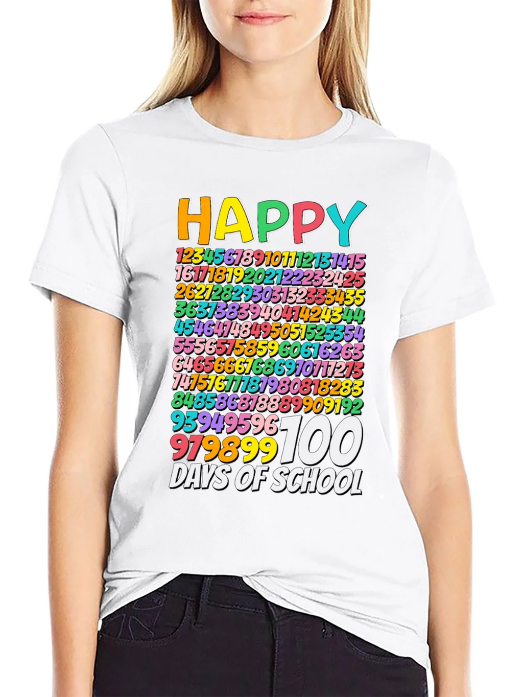 Happy 100 Days of School Black T-Shirt product image 8