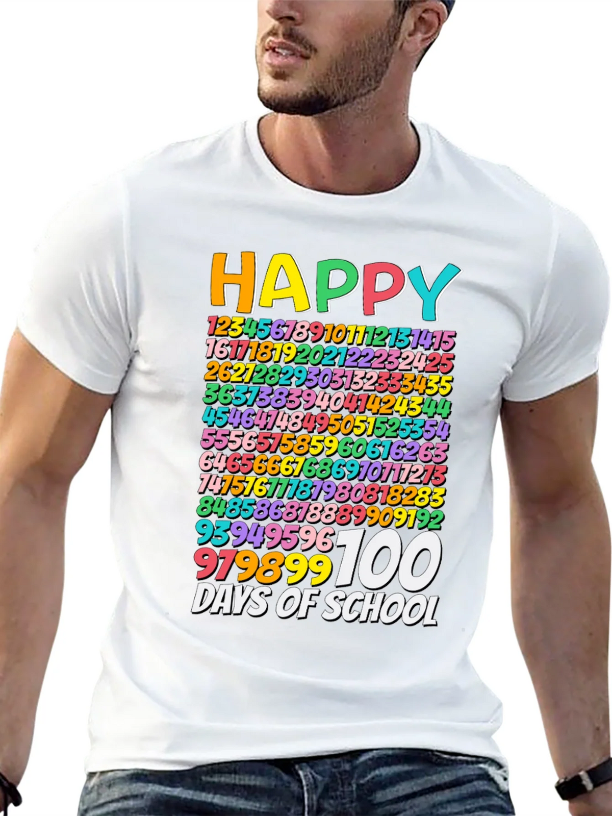Happy 100 Days of School Black T-Shirt product image 12