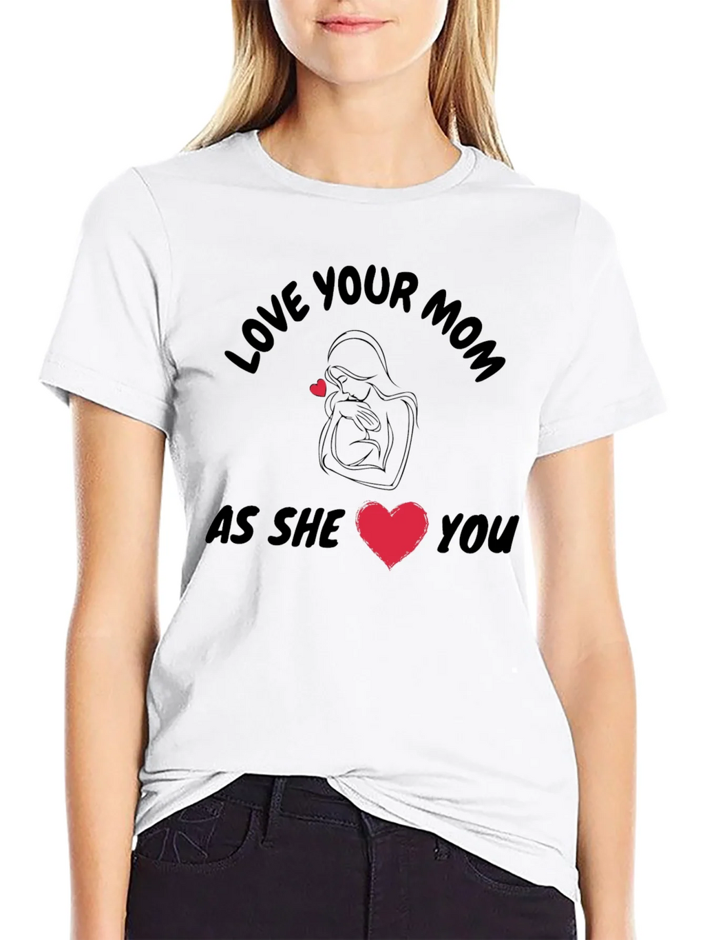Love Your Mom Black T-Shirt product image 6