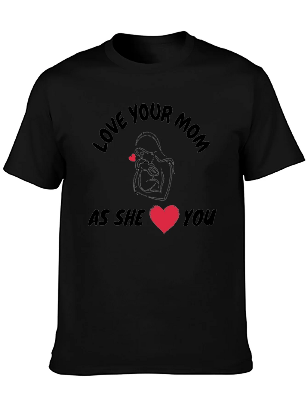 Love Your Mom Black T-Shirt product image 3