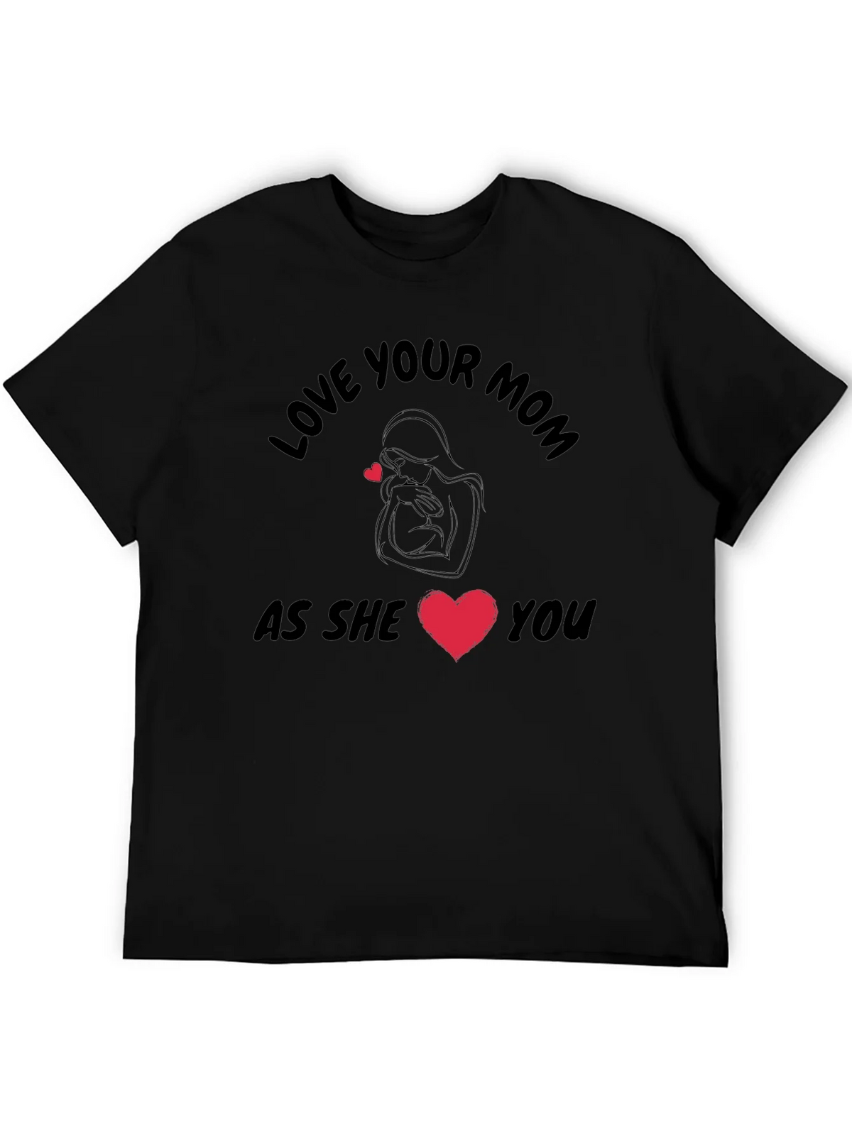 Love Your Mom Black T-Shirt product image 4