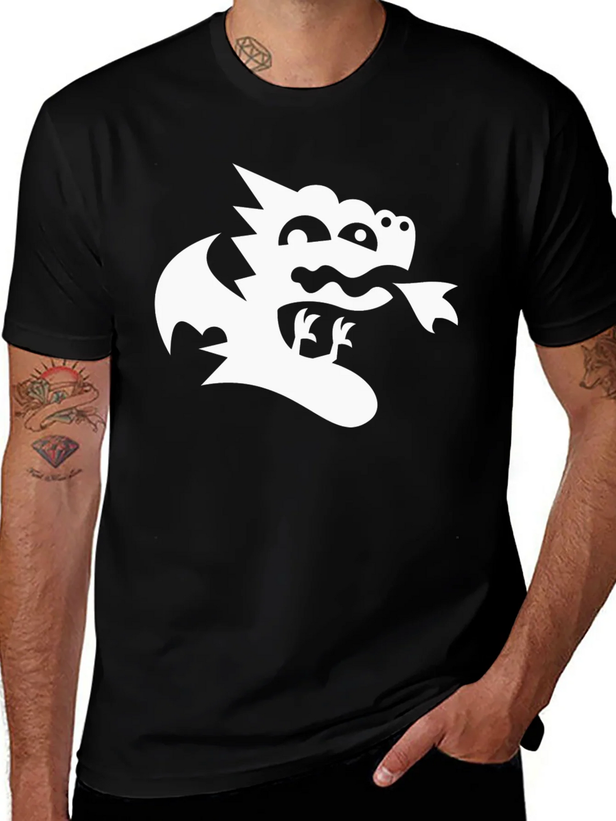 Dragon Graphic Black T-Shirt - Whimsical Tee product image 1