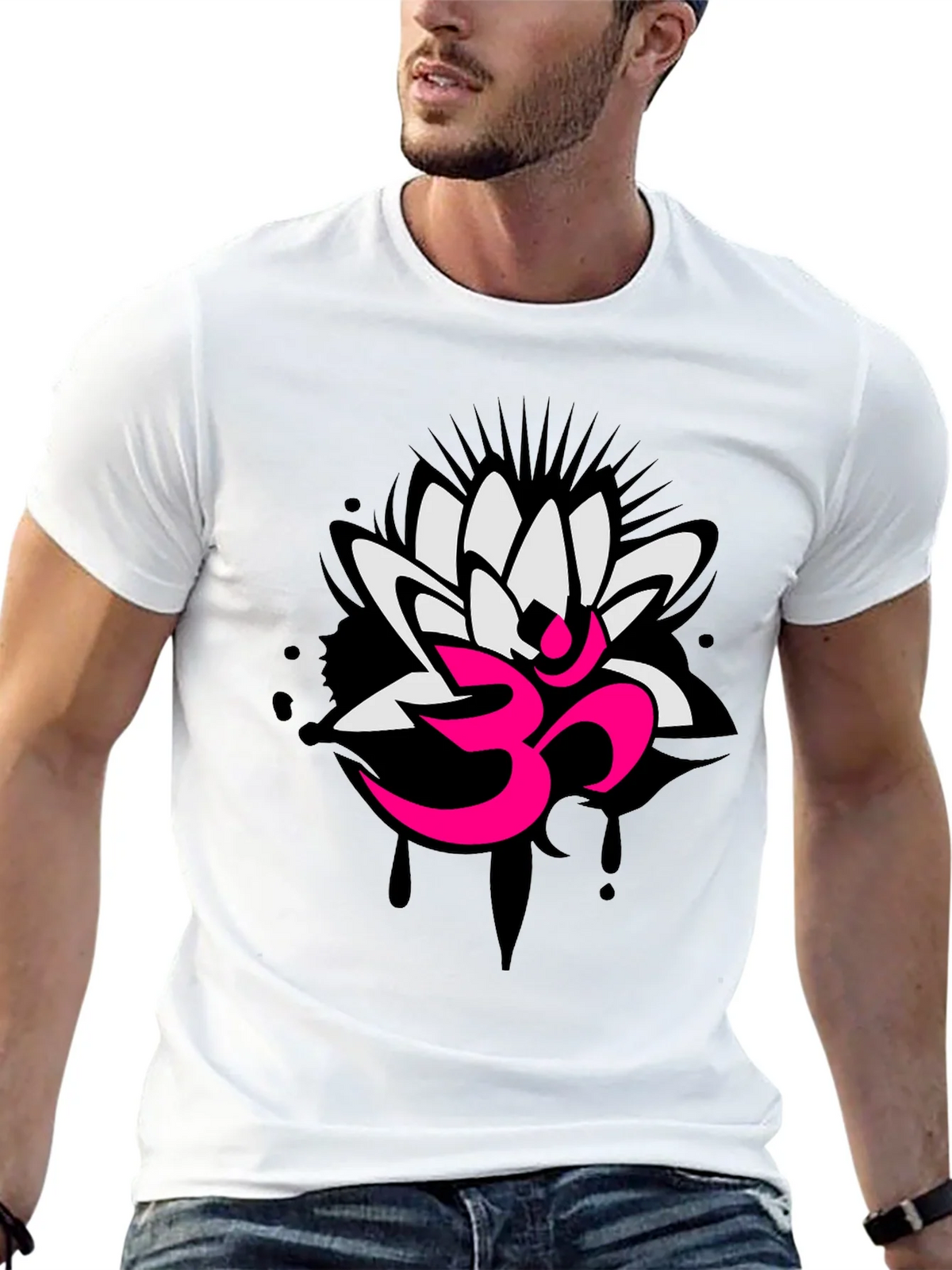 Om Lotus Graphic Tee - Yoga Inspired Design product image 9