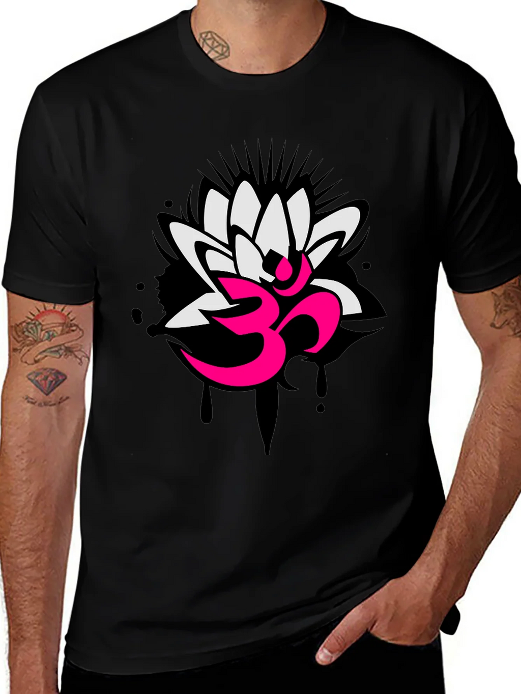 Om Lotus Graphic Tee - Yoga Inspired Design product image 1