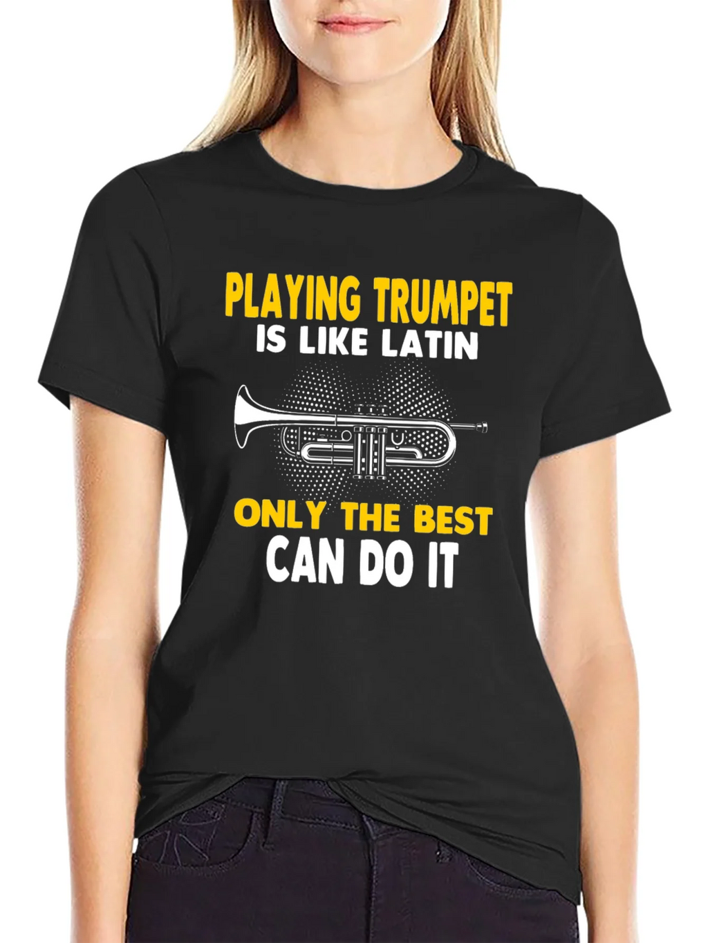 Trumpet Player Tee: Playing Is Like Latin product image 2