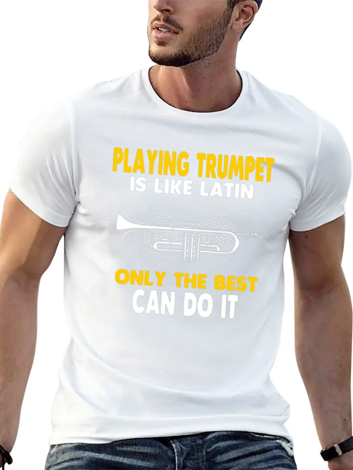 Trumpet Player Tee: Playing Is Like Latin product image 12