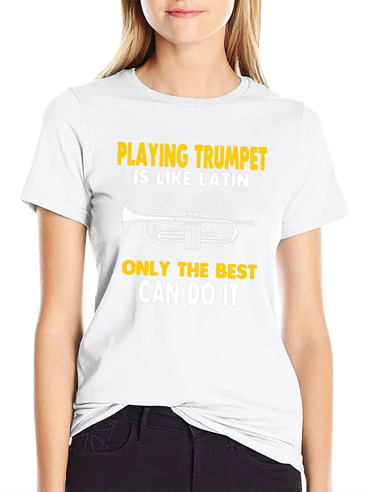 Trumpet Player Tee: Playing Is Like Latin product image 8