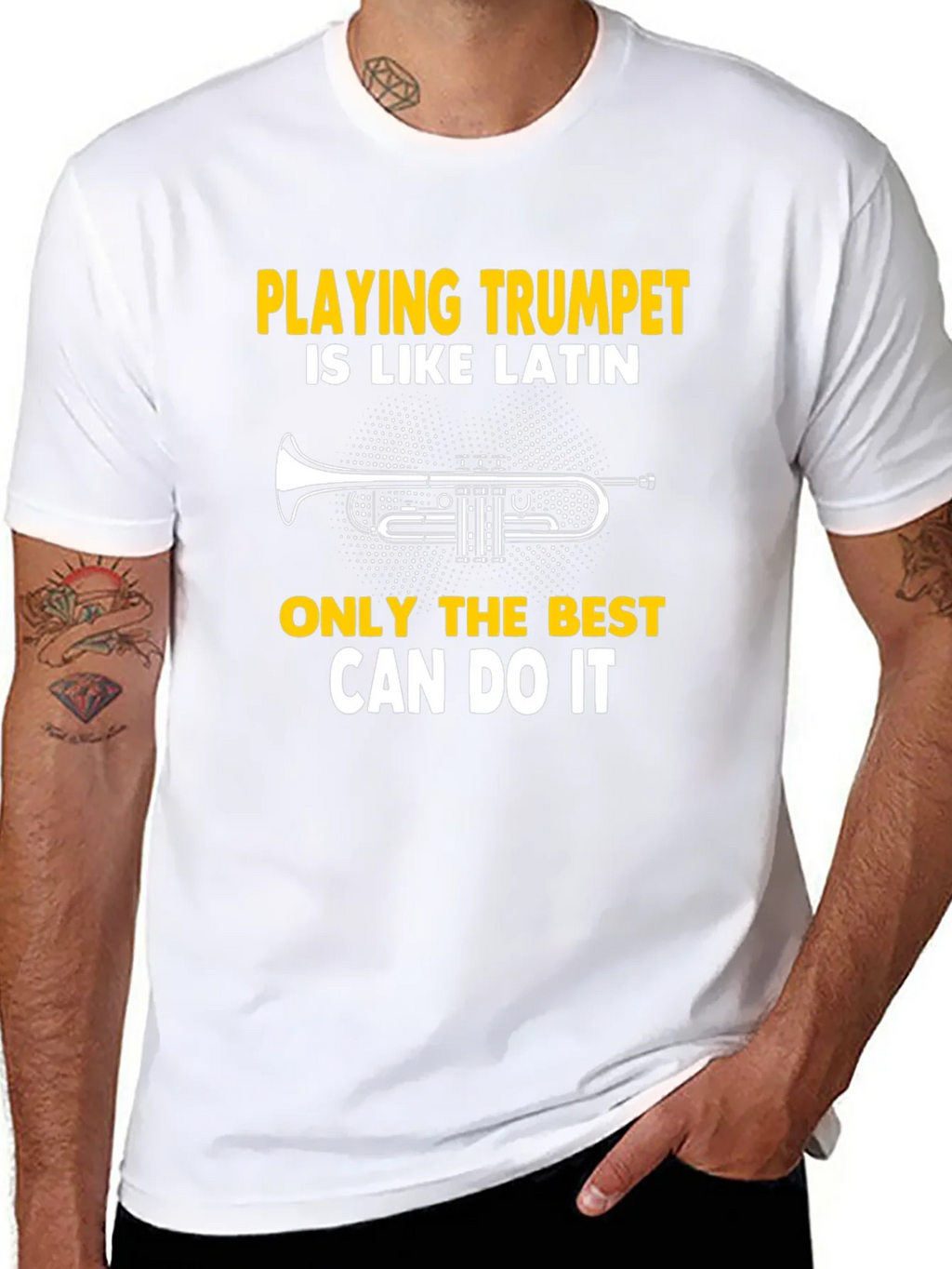 Trumpet Player Tee: Playing Is Like Latin product image 7