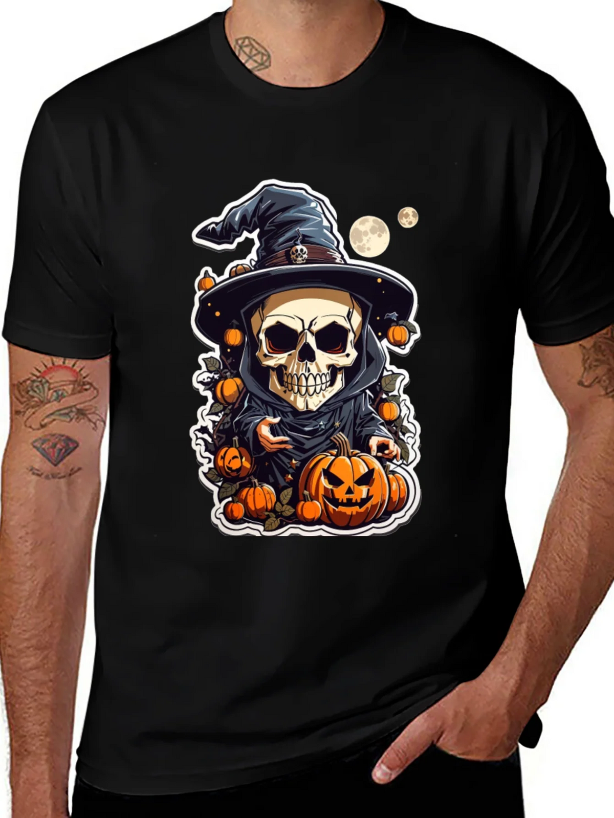 Halloween Skeleton Wizard T-Shirt product image 1