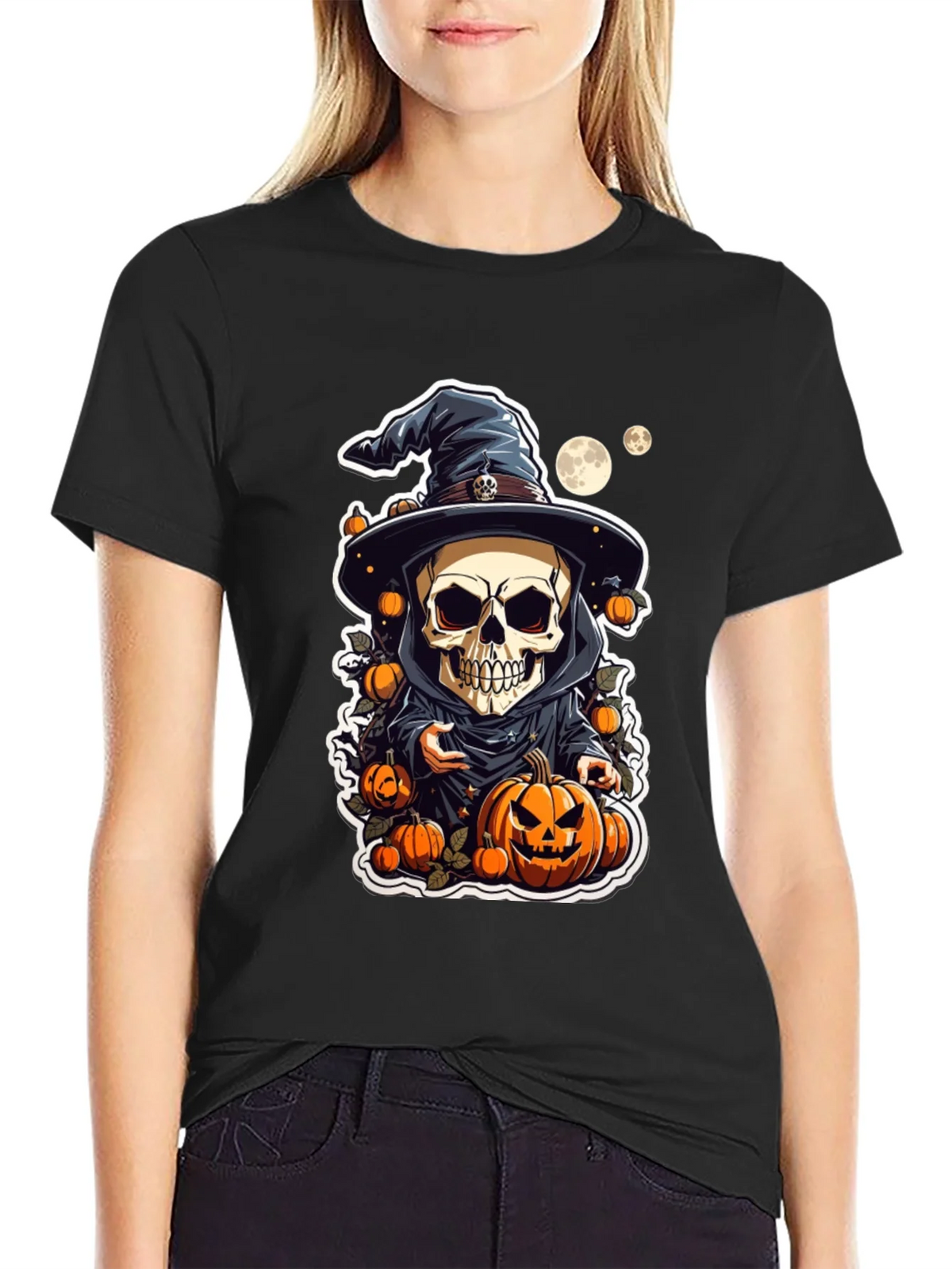 Halloween Skeleton Wizard T-Shirt product image 2