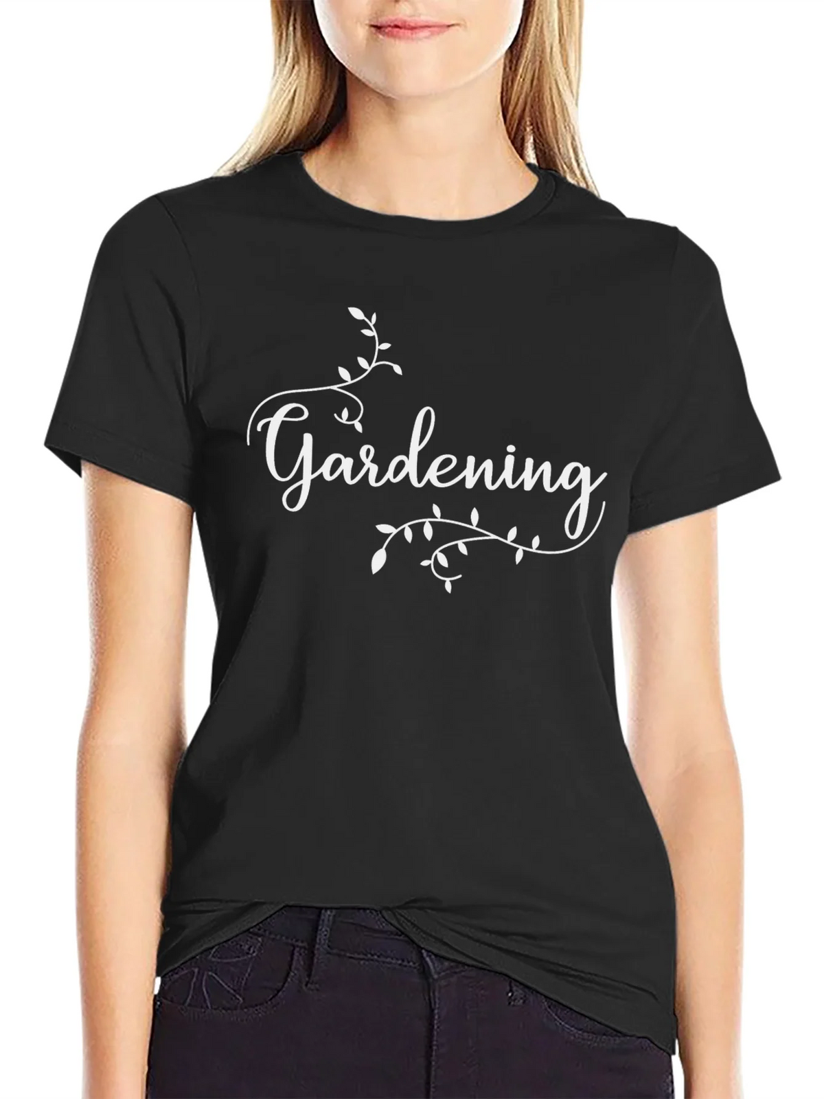 Gardening Script Black T-Shirt product image 2