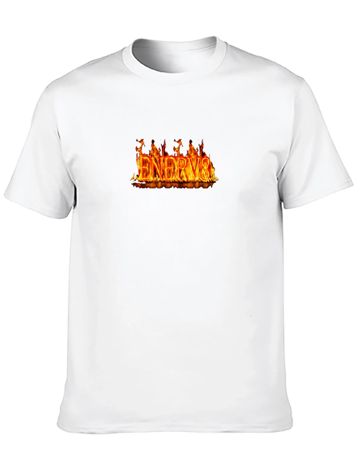 Flaming ENERGY8 Graphic Tee - Black Cotton T-Shirt product image 9