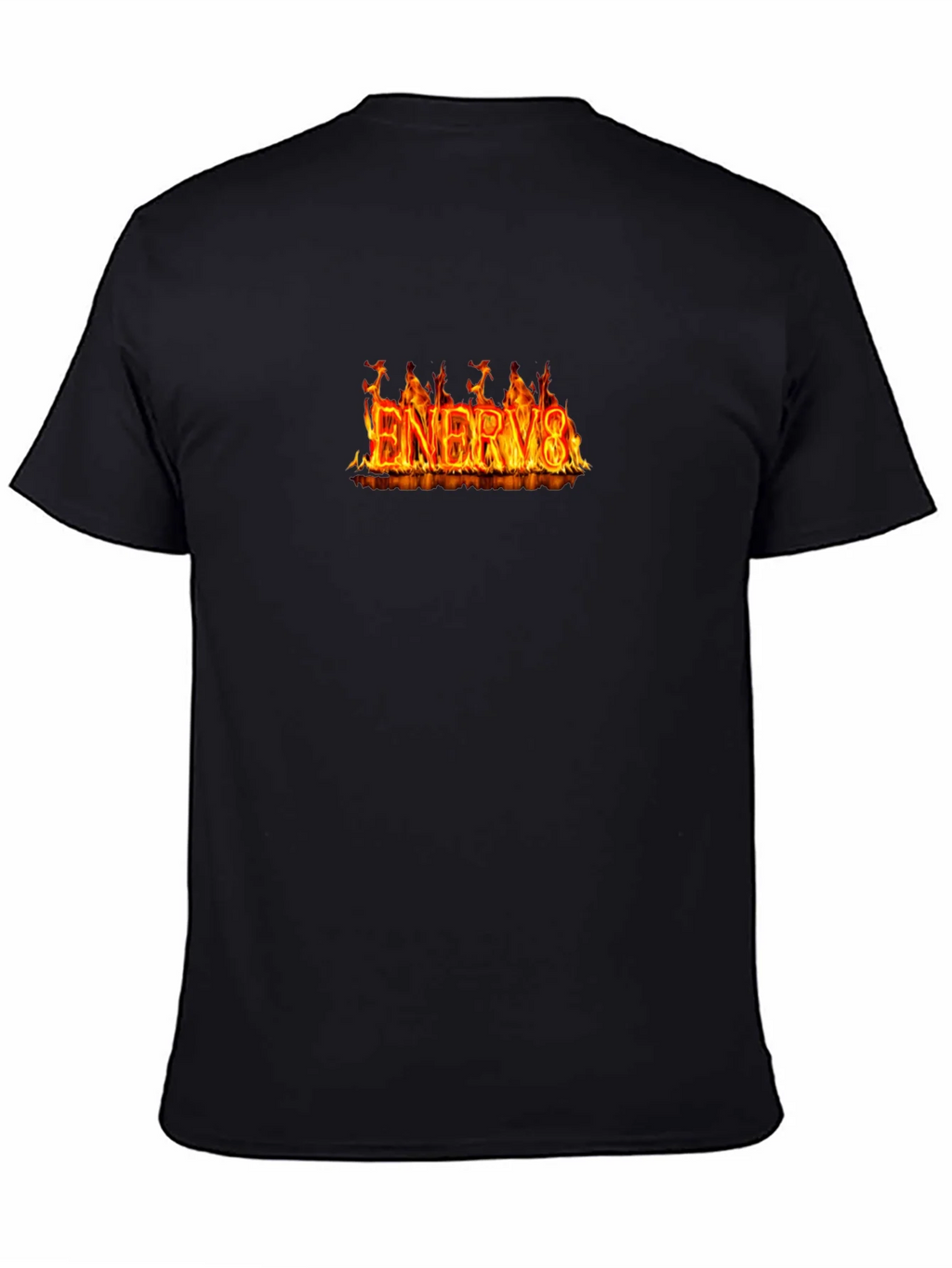Flaming ENERGY8 Graphic Tee - Black Cotton T-Shirt product image 4