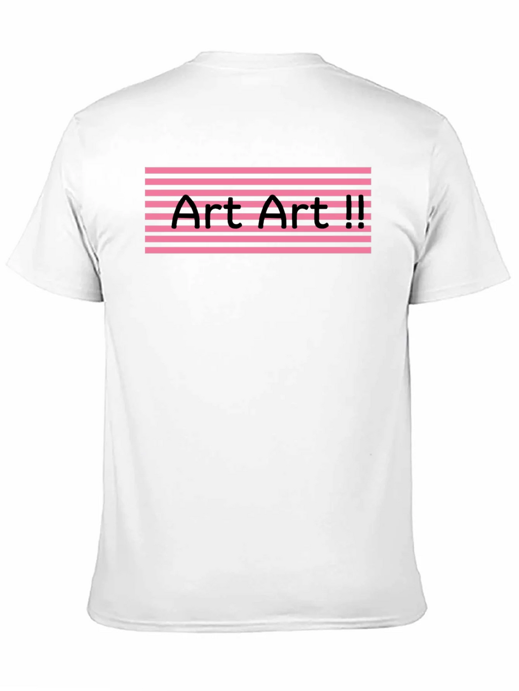 Art II Graphic Tee - Pink Stripes Black T-Shirt product image 7