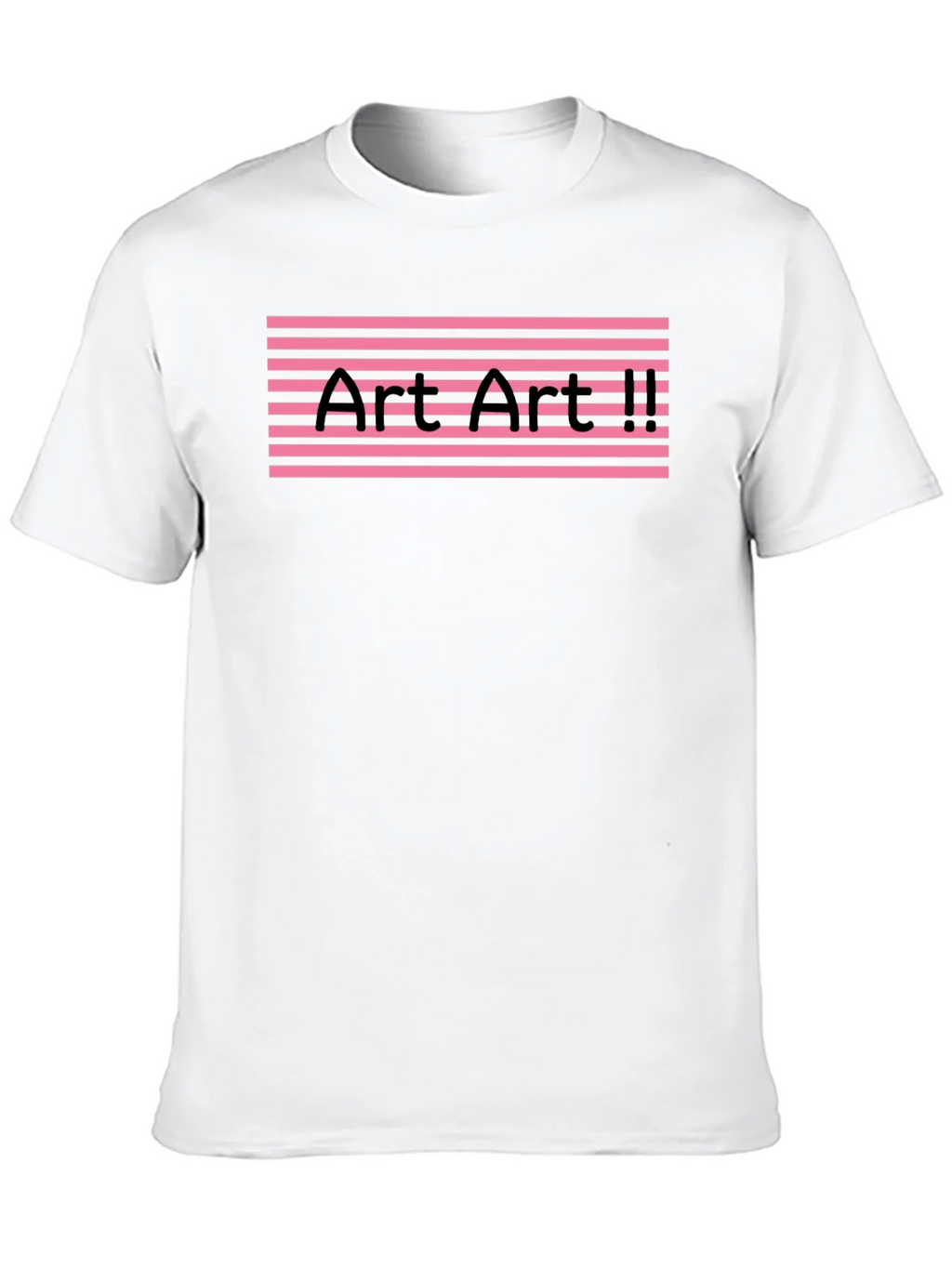 Art II Graphic Tee - Pink Stripes Black T-Shirt product image 6