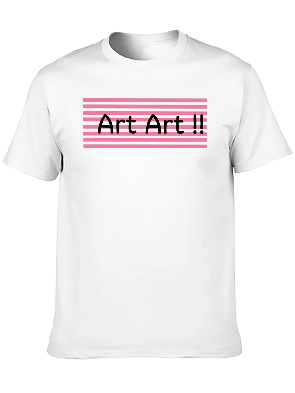 Art II Graphic Tee - Pink Stripes Black T-Shirt product image 6