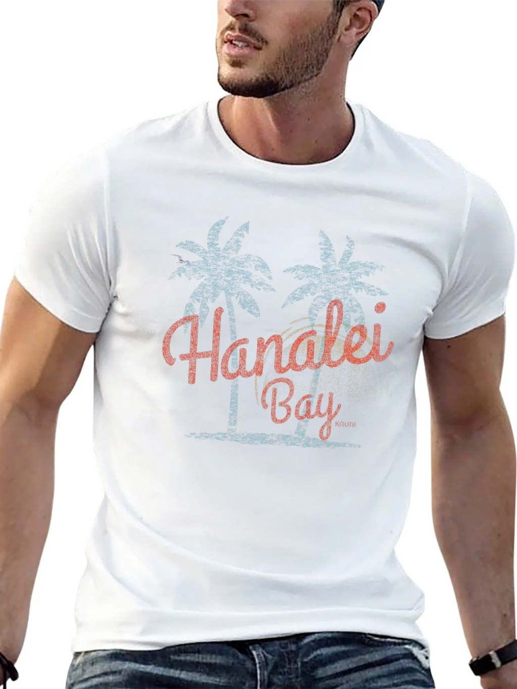 Hanalei Bay Graphic T-Shirt - Retro Palm Tree Design product image 12