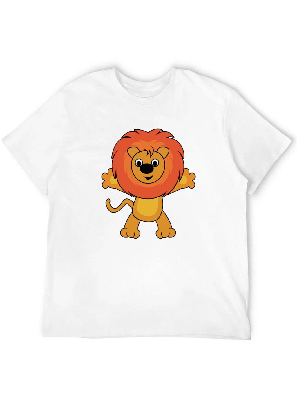 Cute Cartoon Lion Graphic T-Shirt - Black product image 11