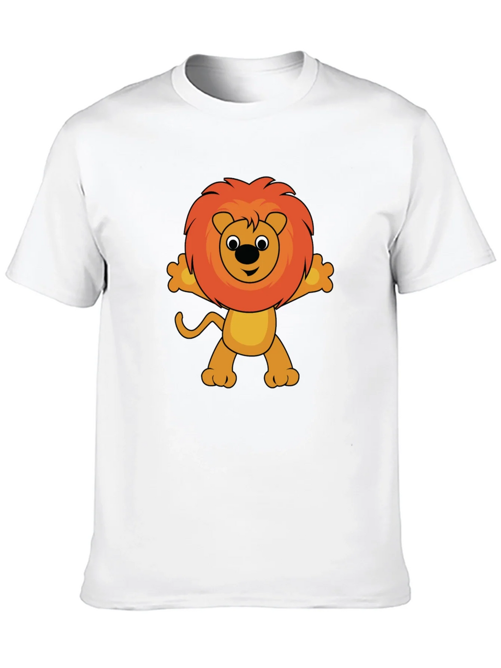 Cute Cartoon Lion Graphic T-Shirt - Black product image 9