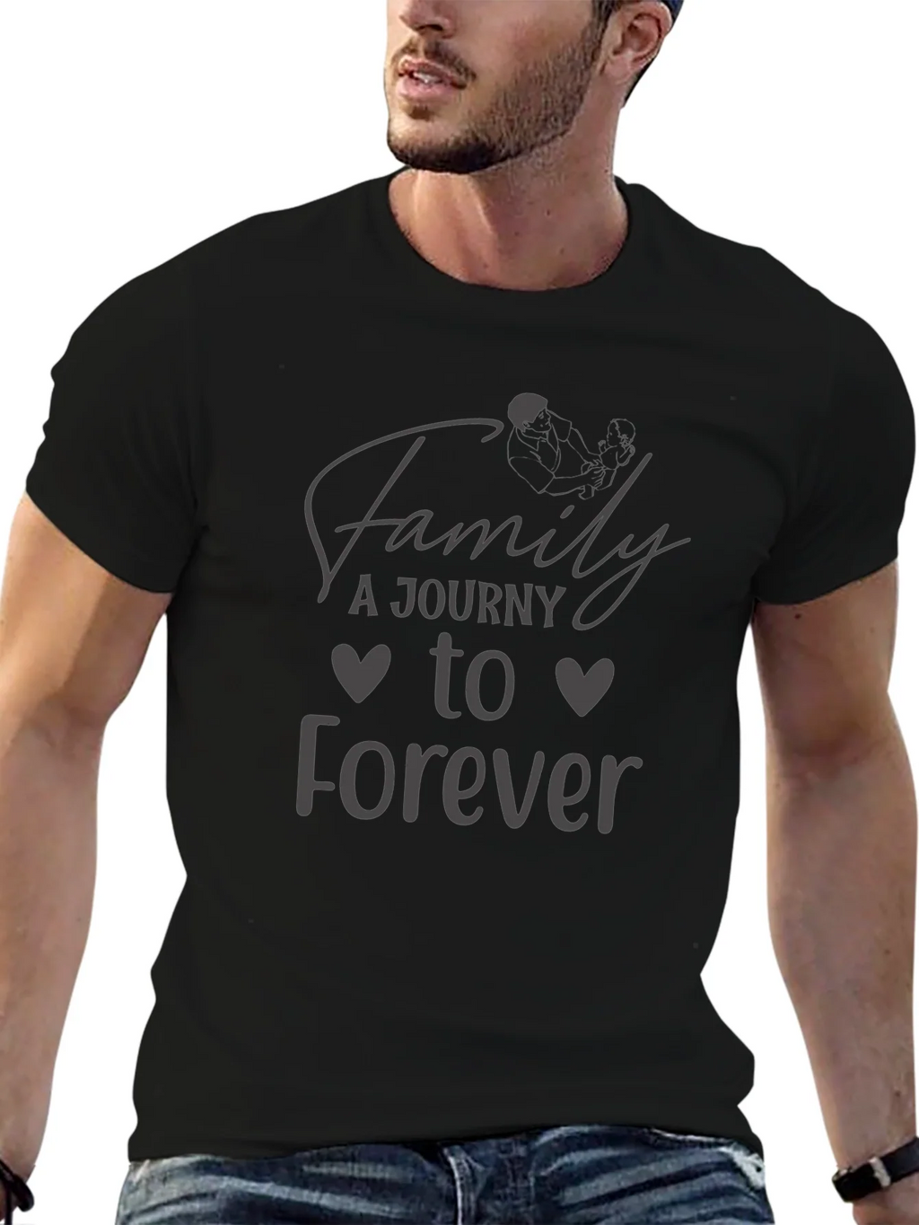 Family Journey to Forever Black Graphic Tee product image 6