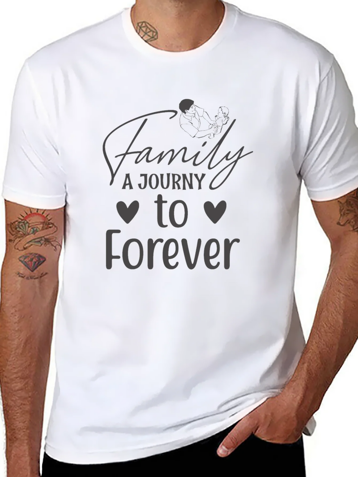 Family Journey to Forever Black Graphic Tee product image 7