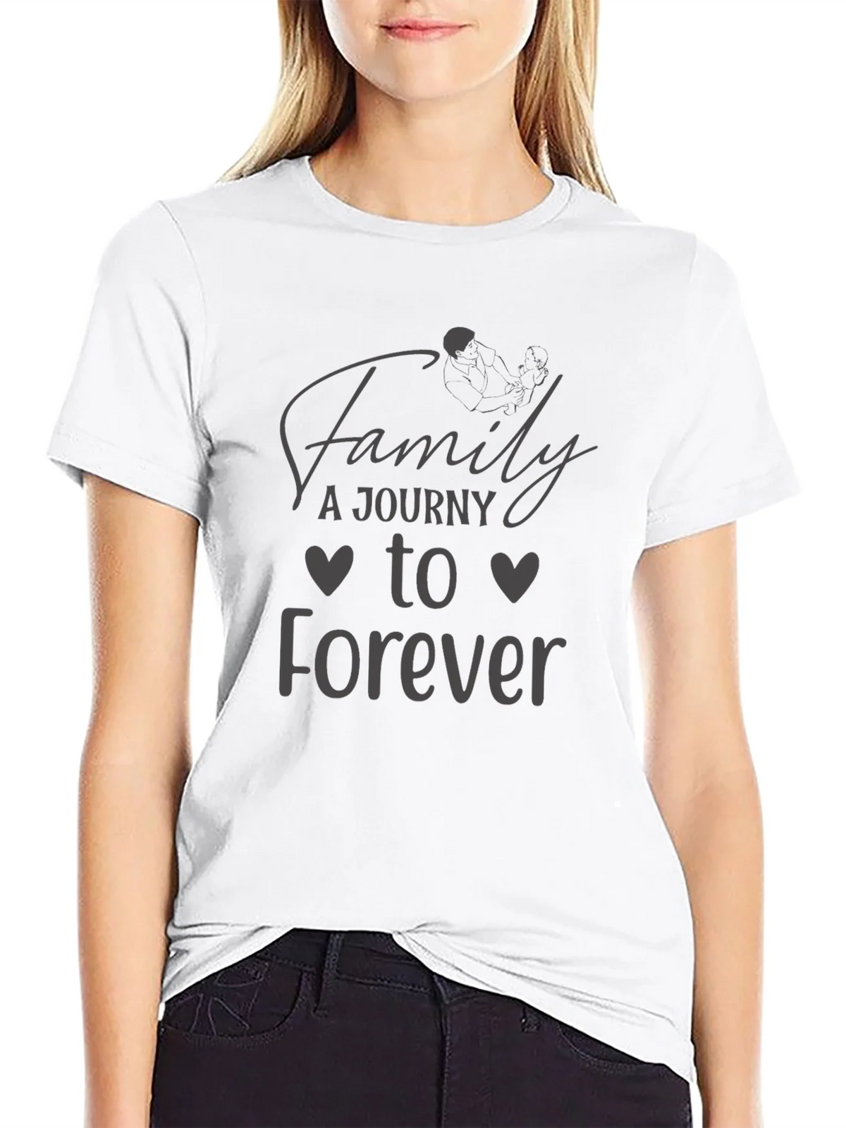 Family Journey to Forever Black Graphic Tee product image 8