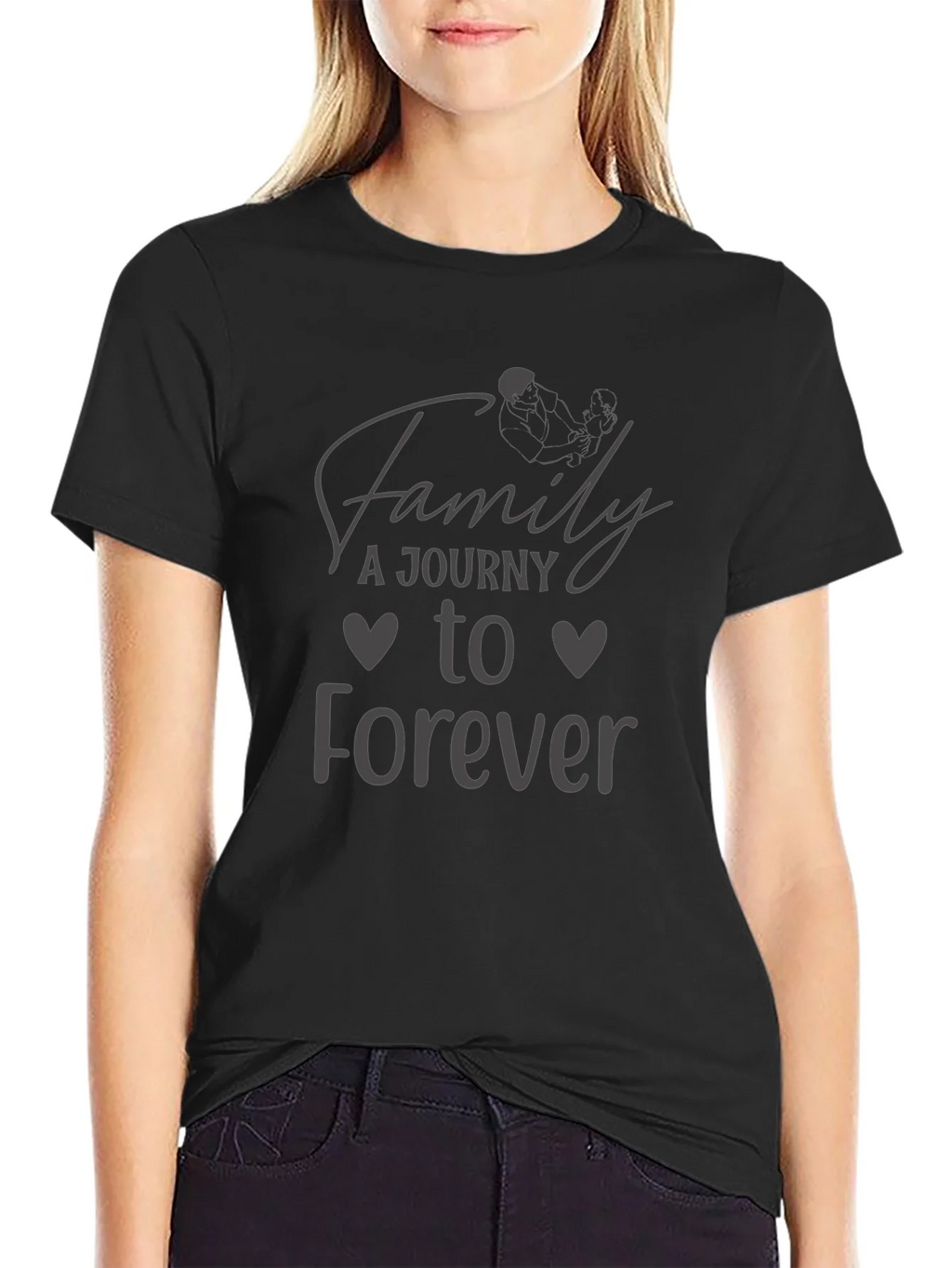 Family Journey to Forever Black Graphic Tee product image 2