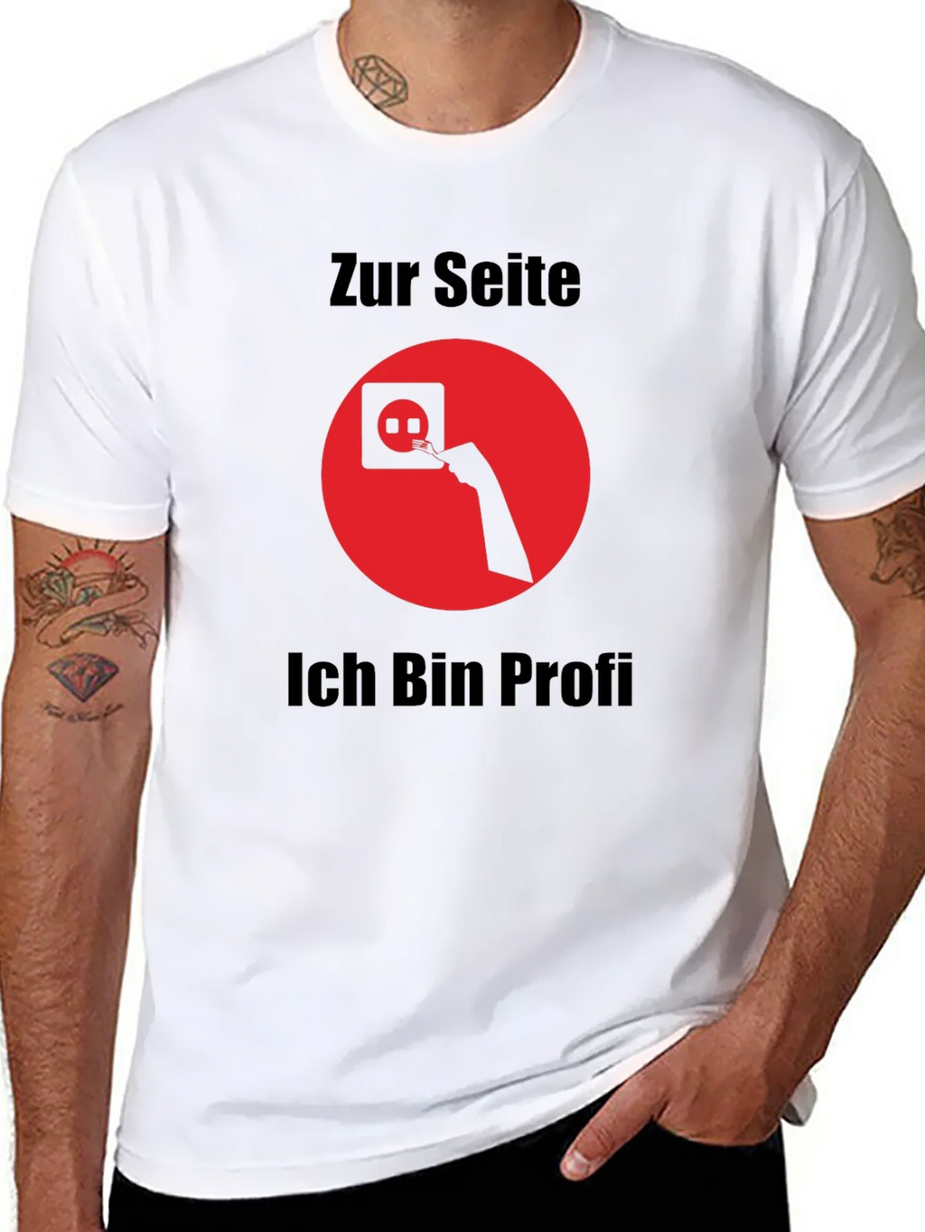 Electrician Humor T-Shirt - Zur Seite Ich Bin Profi product image 7