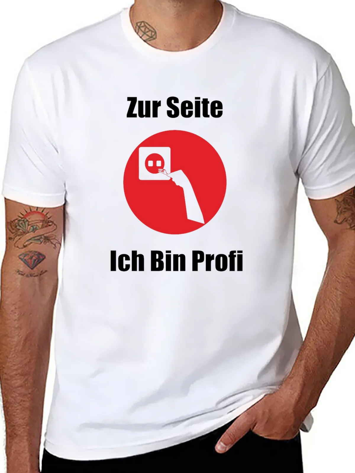 Electrician Humor T-Shirt - Zur Seite Ich Bin Profi product image 7